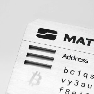 Esquina de la placa estándar de MATERIAL BITCOIN